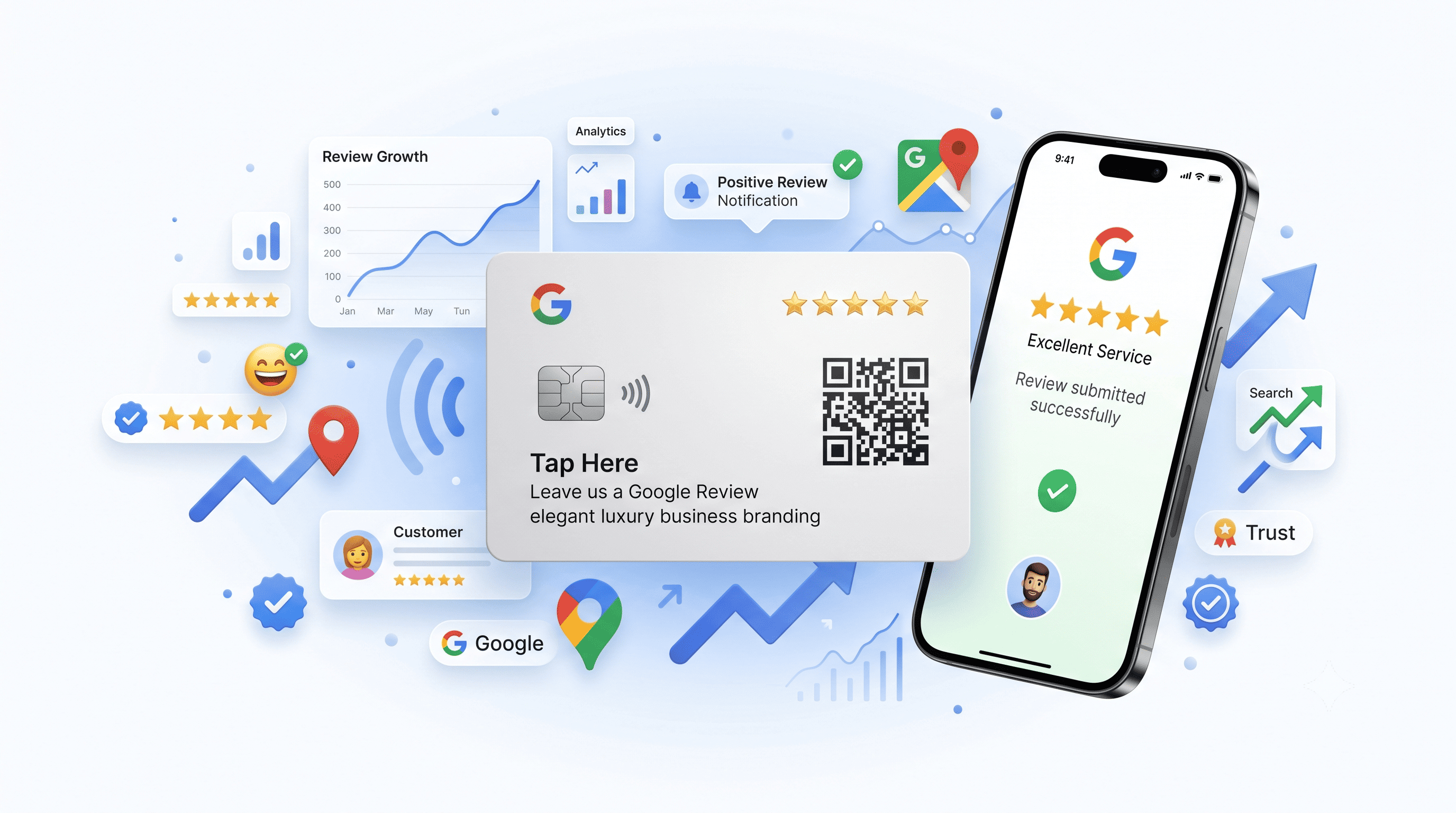 Google NFC Review Cards
